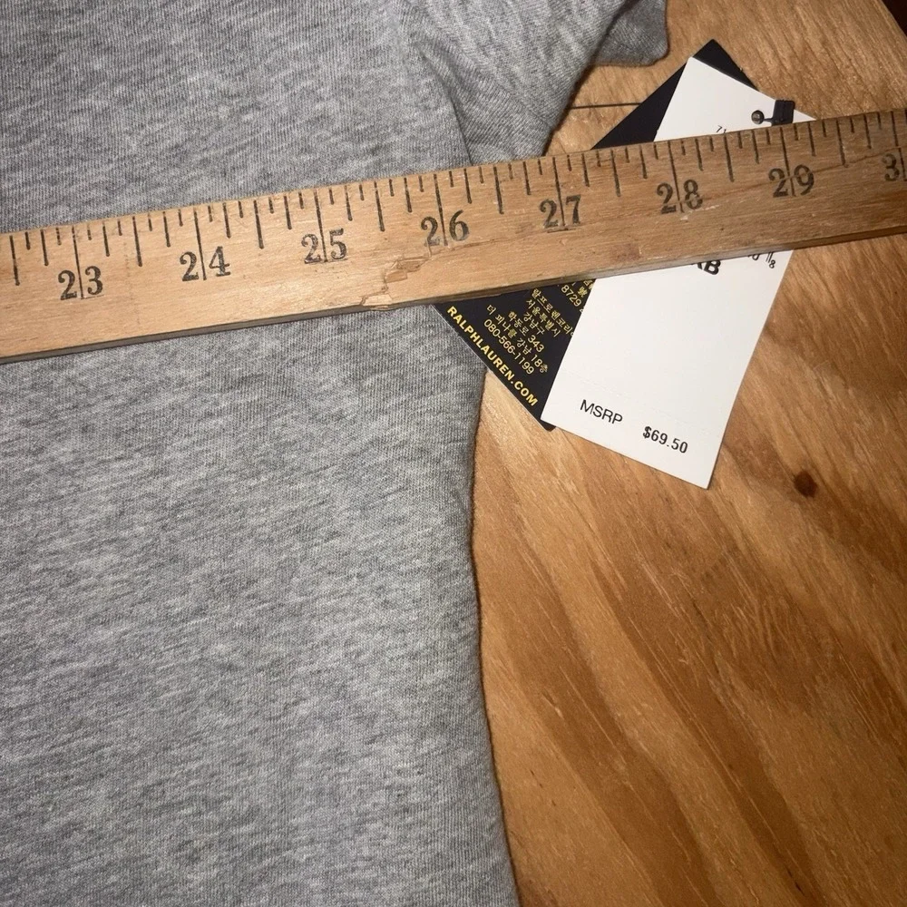 New Polo Ralph Lauren Big Spell Out Graphic Logo T-Shirt 2XB 2XL Big Gray‎ Pony